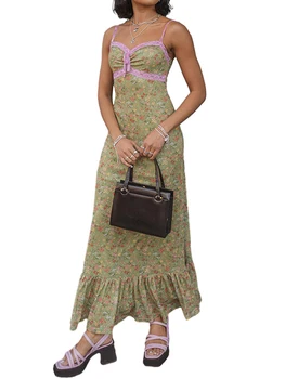 Женское Сексуальное Длинное платье с вырезами и открытой спиной, Коктейльные платья на бретельках Y2k, облегающее платье Макси с разрезом, летняя клубная одежда для вечеринок