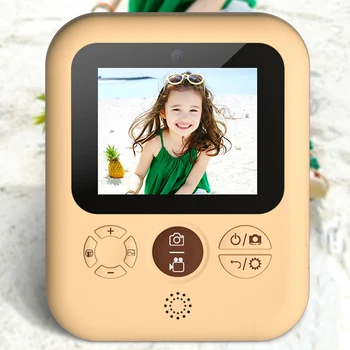 Камера мгновенной печати, детская игрушка с записью HD-видео, термофотобумага с двумя объективами, Подарок на День рождения, Мини-цифровая камера для мальчиков и девочек