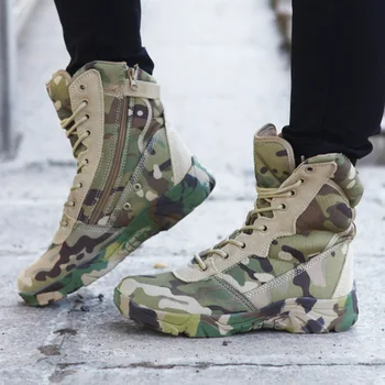 Камуфляжные Тактические мужские военные ботинки, Женская обувь для горных Походов, Охотничья обувь, Мужские Дышащие Армейские ботинки для Пустыни, Мужская рабочая обувь