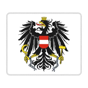 Коврик для мыши с гербом Австрии, противоскользящий резиновый коврик для мыши с прочными прошитыми краями, для игрового стола, Коврик для компьютерной мыши