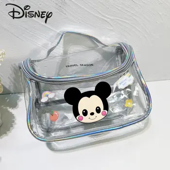 Косметичка большой емкости из нового мультфильма Disney, Прозрачная красочная милая сумка для стирки, Высококачественная водонепроницаемая косметичка для хранения косметики