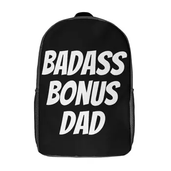 Крутой Бонусный папа Bonus Dad Прочный удобный Пехотный рюкзак 17-дюймовый рюкзак на плечо Винтажная новинка для пикников