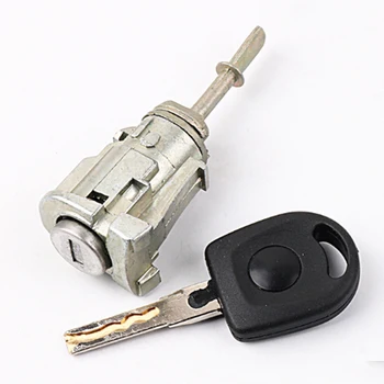 Левый Автомобильный Ключ Блокировки Зажигания Замена Противоугонного Замка Ствол Цилиндра Для VW Bora Polo С 1 Ключом Слесарного инструмента