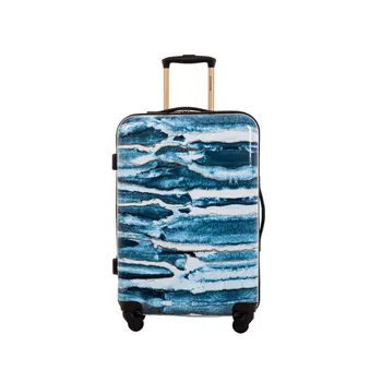 Модный Синий Мраморный Принт, 24-дюймовый Прокатный Проверяемый багаж, Спиннер Hardside для путешествий