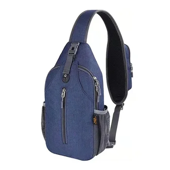Мужская нагрудная сумка, мужская нагрудная сумка через плечо, однотонная мужская сумка для отдыха, Регулируемый плечевой ремень, многофункциональные сумки