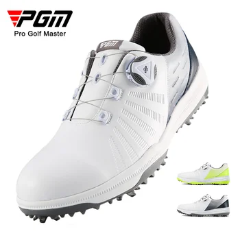 Мужская обувь для гольфа PGM С удобной ручкой, мужская обувь для гольфа, Водонепроницаемые дышащие кроссовки с шипами, спортивная обувь для гольфа, Мужская обувь для гольфа