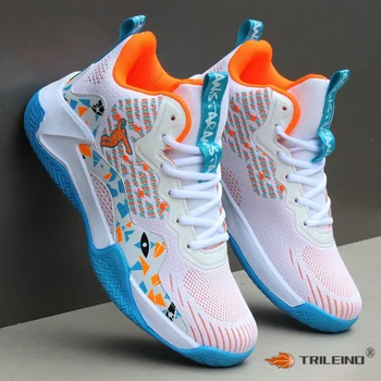 Мужские баскетбольные кроссовки TRILEINO, женские сетчатые кроссовки на воздушной подушке, мужская дышащая противоскользящая спортивная обувь для улицы, Tenis Masculino