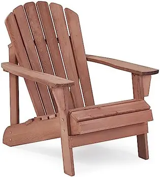 Набор стульев Adirondack из 2-х предварительно собранных напольных деревянных стульев для сада/заднего двора/камина/Бассейна/пляжа/палубы