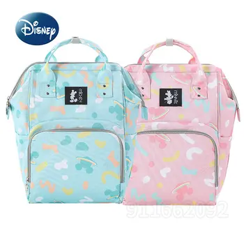 Новая Сумка для подгузников Disney Mickey's, рюкзак с мультяшным рисунком, модная детская сумка, оригинальная многофункциональная сумка для детских подгузников, рюкзак
