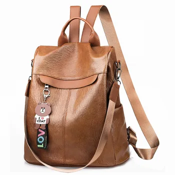 Новые женские сумки большой емкости для девочек-подростков, школьные сумки из искусственной кожи, водонепроницаемый женский высококачественный противоугонный рюкзак