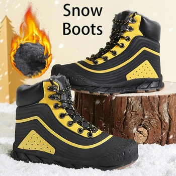 Новые зимние детские зимние ботинки из искусственной кожи, водонепроницаемые ботинки, сохраняющие тепло, детские походные ботинки для девочек и мальчиков, нескользящие ботильоны