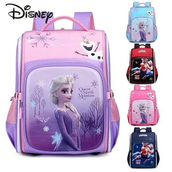Новый детский рюкзак Disney 2022, школьный рюкзак для девочек с замороженным Рисунком, Человек-паук, Водонепроницаемый Рюкзак для мальчиков Большой емкости