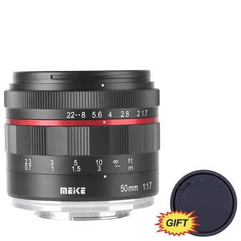 Объектив Meike 50mm f/1.7 с Большой Диафрагмой с ручной фокусировкой для Камер Fuji X/Sony E/Canon RF/Sigma, Leica, Panasonic L/Nikon Z/M43