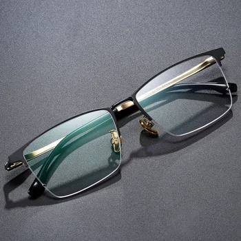 Оправа Для очков Из чистого Титана, Мужские Квадратные Очки 2020, Мужские Классические Полностью Оптические Оправы Для Очков По Рецепту Gafas Oculos 9008