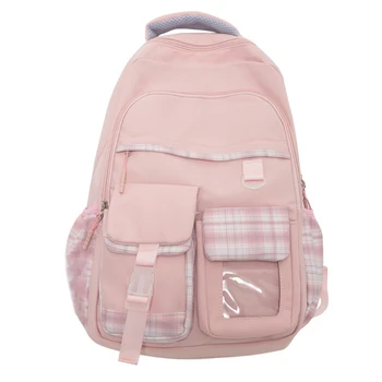 Повседневная школьная сумка для женщин, нейлоновая сумка для книг, рюкзак для ноутбука, средний рюкзак
