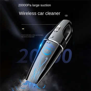 Портативный Беспроводной Пылесос 20000Pa для Автомобильной Вакуумной Уборки Auto Home Handheld Vaccum Cleaners Мощный