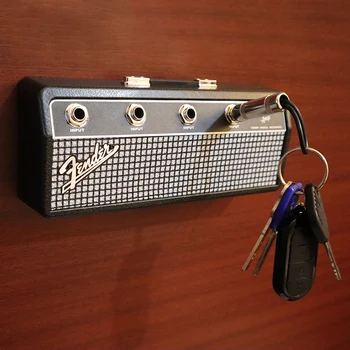 Рамка для хранения музыкальных ключей Fender Guitar, настенное крепление, кольцо для ключей, Винтажный держатель для ключей для усилителя, Украшение для дома, подарок 2.0