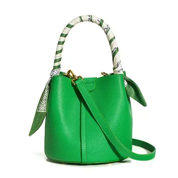 Роскошная Дизайнерская сумка-мешок для женщин, сумки известного бренда, сумка через плечо, Высококачественная Модная сумка с ремешком, шарф из натуральной кожи