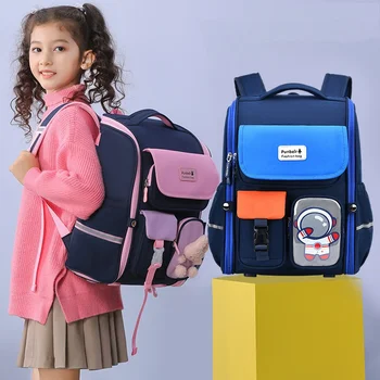 Рюкзак для учащихся начальной школы, легкие школьные сумки для мальчиков и девочек, вместительная водонепроницаемая детская космическая сумка