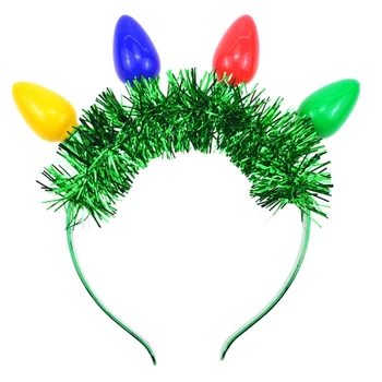 Светодиодная лампа с подсветкой, Повязка на голову для Взрослых, Обруч для волос в ночном клубе, Рождественский Декор для Волос
