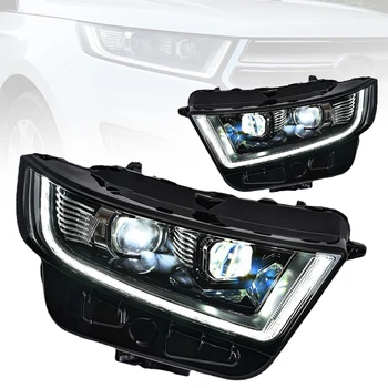Светодиодные автомобильные фары автомобильные лампы налобный фонарь для Ford Edge 2015 2016 2017 2018 HID ксеноновый головной светильник подключи и играй