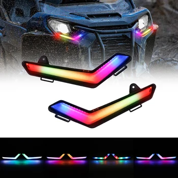 Светодиодные указатели поворота ATV, эффект струящегося света RGB для Can-Am Defender & Defender Max 2020 + / Commander 2021 + Аксессуары