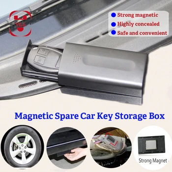 Сильный Магнитный сейф для ключей от автомобиля, Портативный держатель для ключей, коробка с магнитом, открытый тайник для домашнего офиса, автомобиля, грузовика, каравана, Секретный ящик
