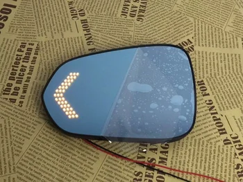 Синее зеркало заднего вида Osmrk для Mercedes-Benz Cla Class с электрическим подогревом, светодиодным динамическим боковым сигналом поворота, антибликовым покрытием