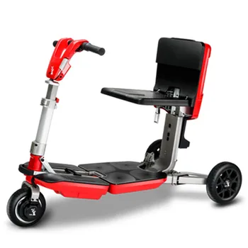 Складной Электрический Скутер для Инвалидных колясок Электро-трехколесный велосипед 350 Вт 48 В Белый/Красный Электрический Скутер для Инвалидов Со Съемной Литиевой Батареей