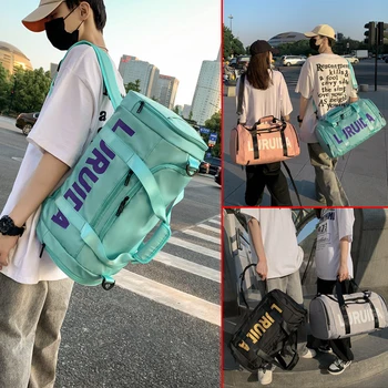 Спортивный рюкзак для женщин, спортивная сумка для фитнеса, Дорожный багаж, Тренировочная боковая наплечная спортивная сумка через плечо, мужской карман для обуви