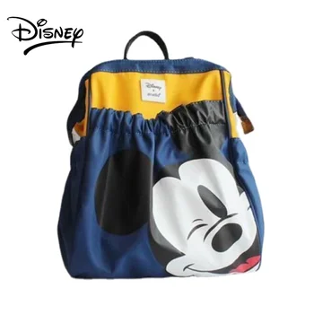Сумка для подгузников Disney, рюкзак с Микки Маусом для женщин, мультфильм для девочек, Водонепроницаемая прочная школьная сумка для путешествий студентов колледжа