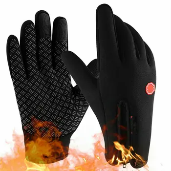 Термальные Ветрозащитные водонепроницаемые зимние спортивные перчатки с сенсорным экраном Теплые варежки для мужчин и женщин