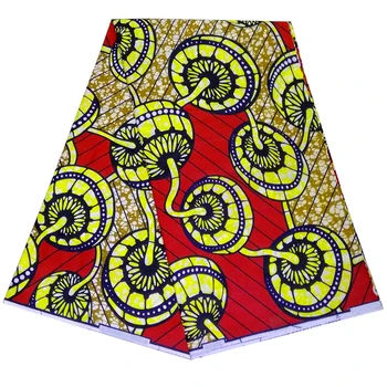 Ткань с африканским восковым принтом, Модный Дизайн 2019, 6 ярдов, 100% хлопок, Ткань Анкара, Африканский настоящий Воск