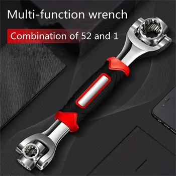 Универсальный торцевой ключ 52 в 1 с 12 зубьями, вращающаяся на 360 градусов головка, многофункциональный магнитный ключ, ручные инструменты, инструмент для ремонта автомобилей