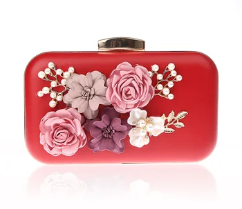 Фашина Красный женская сумка PU сумка свадебные вечерние клатч кошелек макияж сумка цепь из двух цветов 03944-Б