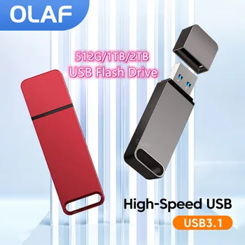 Флэш-накопитель Olaf USB 3,1 Высокоскоростной 2 ТБ/1 ТБ/512 ГБ Флеш-накопитель USB Memory Жесткий Диск Для Ноутбука Настольный Компьютер Mini Memory Stick