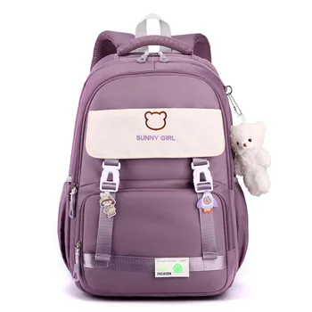 Школьные сумки для девочек, Рюкзак для Начальной школы для подростков, Милый Корейский Рюкзак
