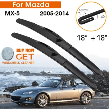 Щетка Стеклоочистителя Автомобиля Для Mazda MX-5 2005-2014 Лобовое Стекло Резиновая Силиконовая Заправка Стеклоочиститель Переднего Стекла 18 